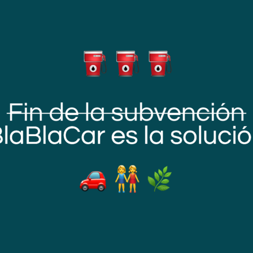 Fin de la subvención, BlaBlaCar es la solución
